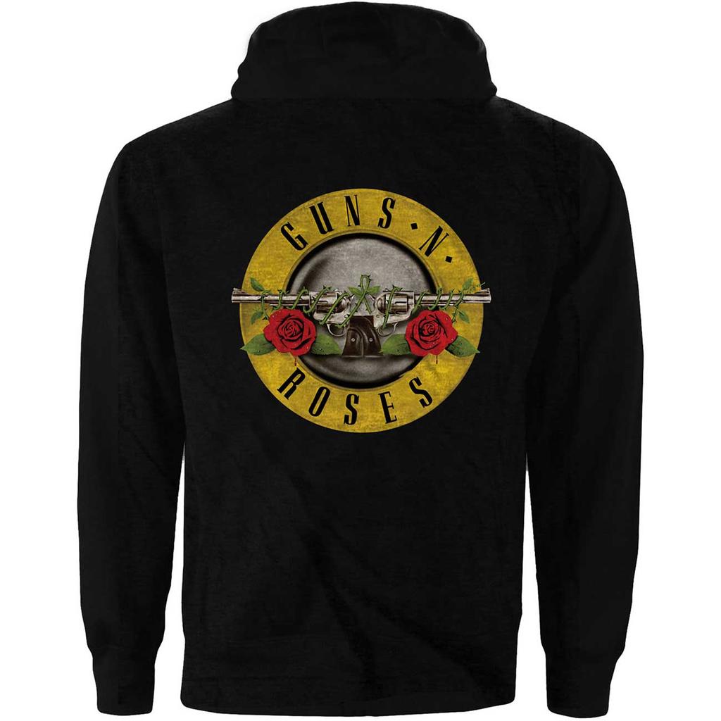 Guns N Roses Unisex Adult Back Print Logo Full Zip Hoodie