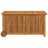 vidaXL Gartentruhe mit Rollen 113x50x58 cm Massivholz Akazie
