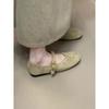 Simple Design Round Head with Buckle Suede Mary Jane Soft Sole Comfortable Women's Shoes