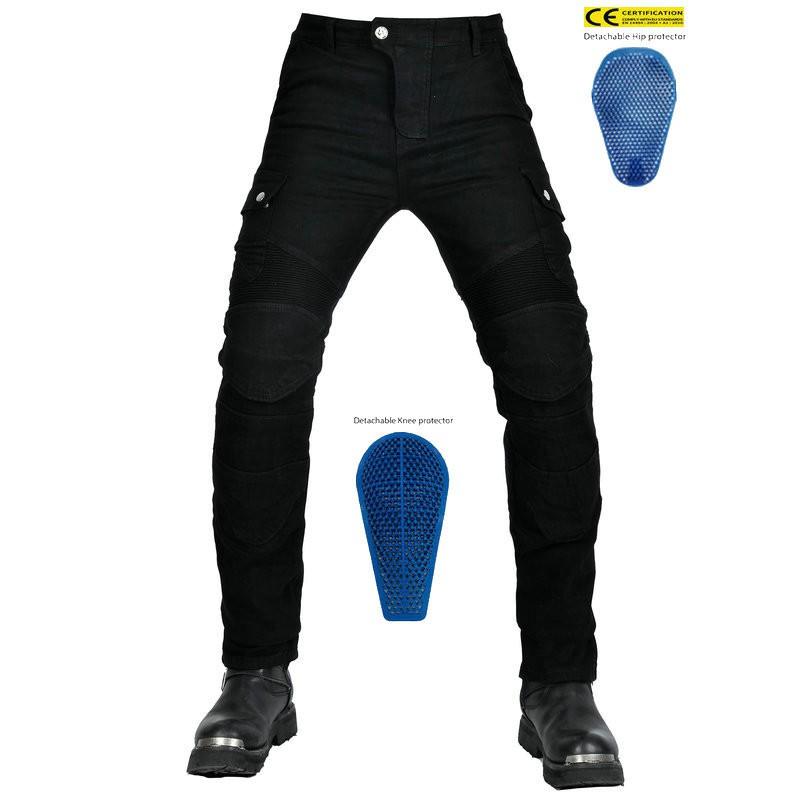 Mens Kevlar Motorcycle Riding Pants With Silicone Armor Protection Tactical Outdoor Motorbike Trousers