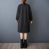 Long Sleeve Plus Size Cotton Vintage Black New In Dresses for Women Casual Loose Midi Spring Autumn Dress