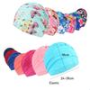 Shower Cap Elastic Nylon Turban Flowers Printed Swimming Cap Pool Bathing Hat Long Hair Protect Waterproof Hats for Men Women