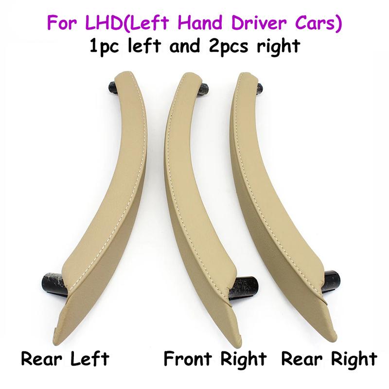 Interior Left/Right Passenger Door Pull Handle Leather Outer Cover Replacement For BMW X5 X6 E70 E71 E72 2007-2014