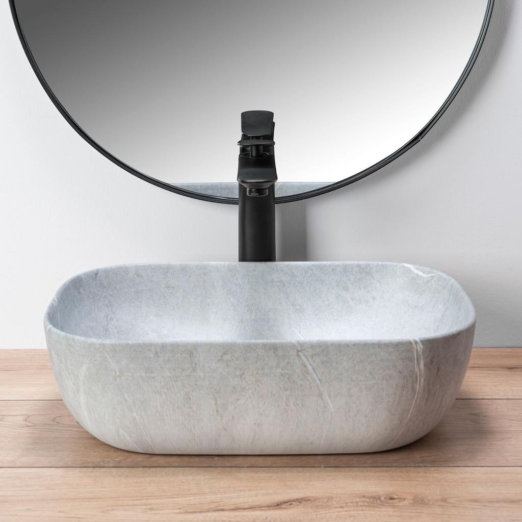 Umywalka livia grey matt - nablatowa sku rea-u3801