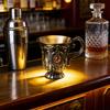 Classical Antique Metal Chalices Goblet with Handle Retro Engraving Small Shot Glass Wine Cup For Parties And Collectors