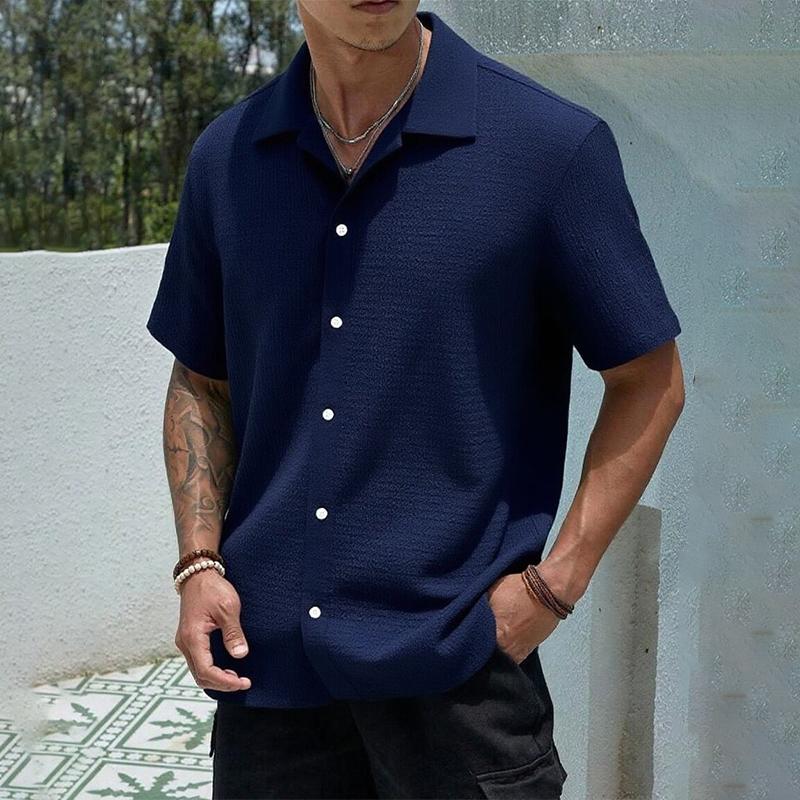 

Men s Casual Shirt Summer Short Sleeve Male Clothing Hip Hop Streetwear Plus Tops Black White Tee Fashion Baggy Shirt For Men 2XL темно-синього кольору