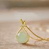 Bead Lucky Bag Pendant Women Necklace Shining Rhinestones Inlaid Adjustable Female Elegant Necklace Fashion Accessories Gift