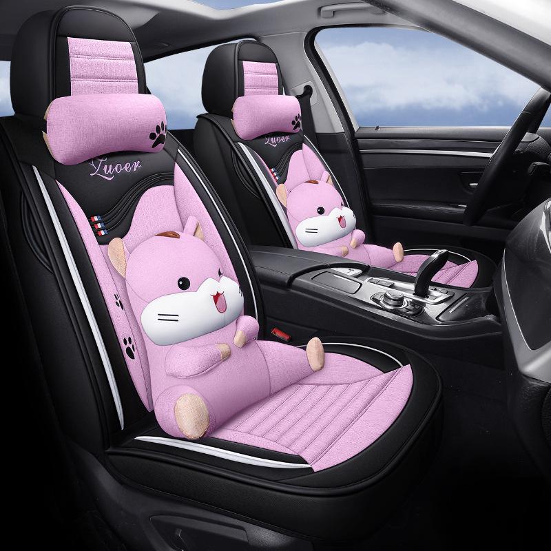 2020 Cartoon Buckwheat Car Seat Cushion - Full Cover, All-Season