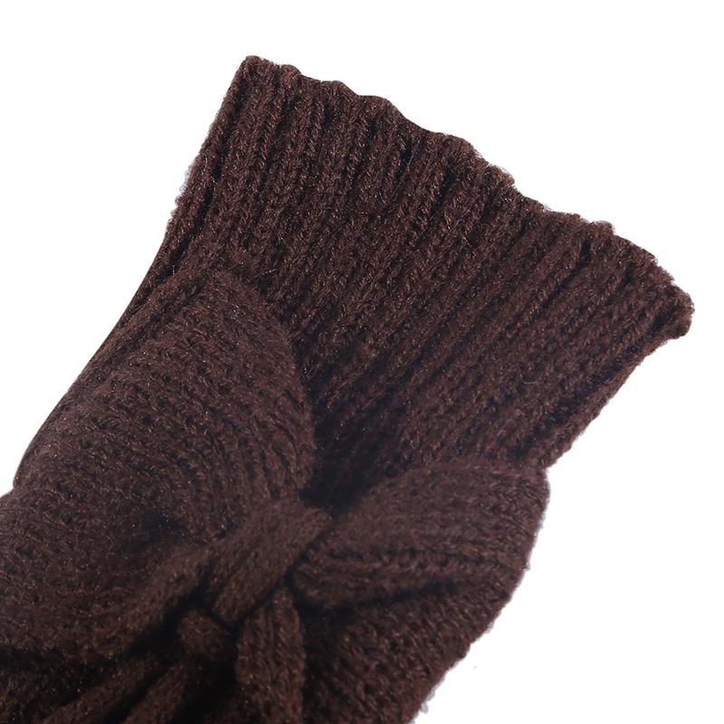 Kvinner Jenter Mote Strikkede Leggvarmere Kabelstrikk Fotløse Bootsokker Vinter Kawaii Benvarmere med Dusker