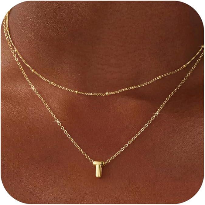 Trendy 26-Letter Pendant Layered Necklace: Elegant Women's Statement Clavicle Chain