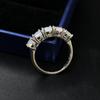 925 Sterling Silver Ring Natural Opal Rd 5.0mm 5 Pcs 2ct Gemstone Classic Simple Ring for Women Nice Gift