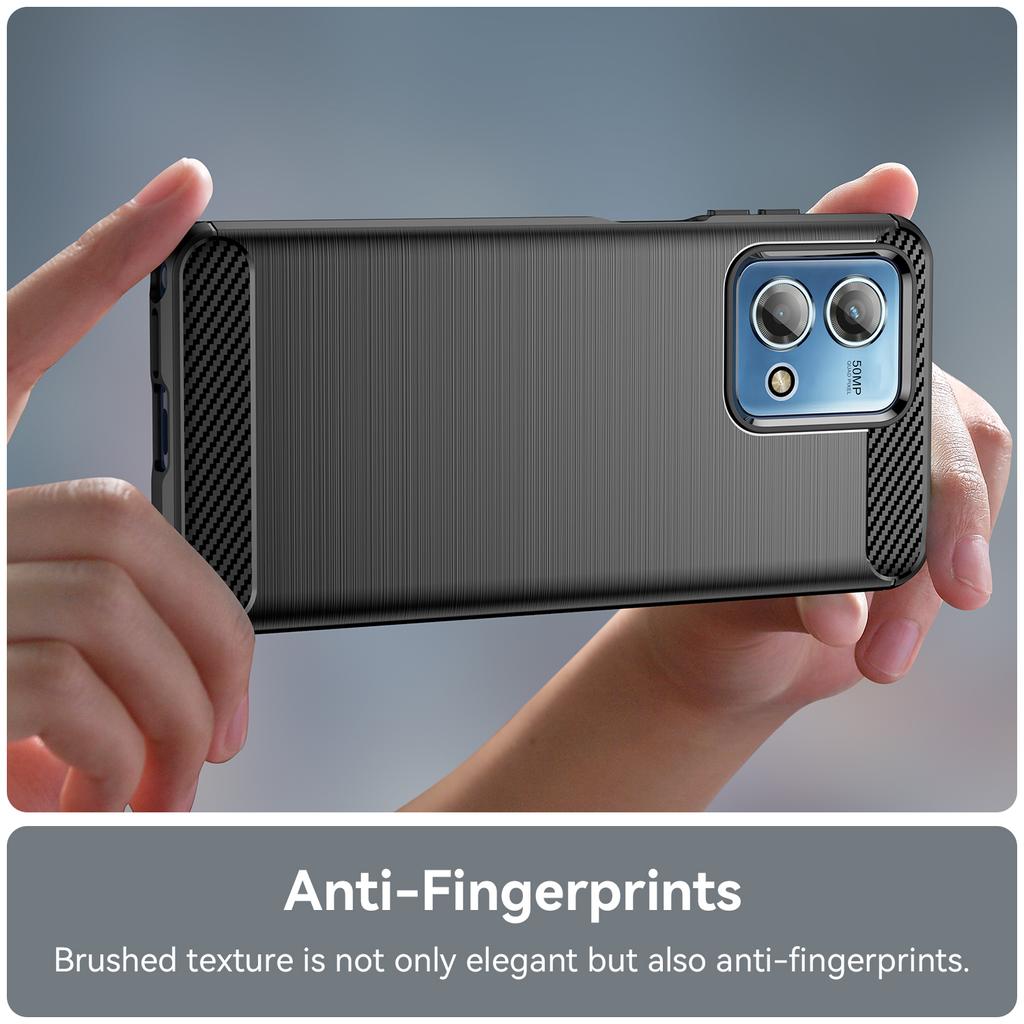 For Motorola Moto G Stylus (2023) Soft TPU Carbon Fiber Texture Phone Case Brushed Smartphone Cover