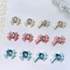 10Pcs 3D Resin Bowknot Nail Charms Diamond Pink Ribbon Bow  Jewelry Parts Manicure Decor Diiy Salon Accessory Gift