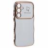 For Samsung Galaxy A54 5G Case Love Hearts TPU Phone Cover Curly Wave Frame Large Window