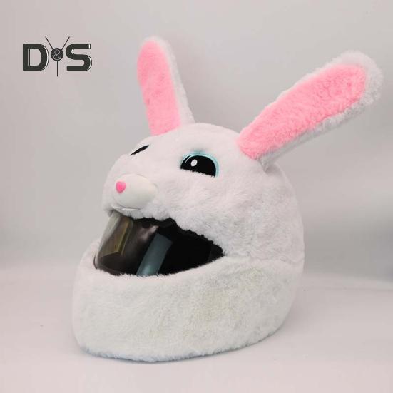 Motorsykkelhjelmdeksel Støvtett Universal Sykkelhjelmtrekk Funny Plush Motorsykkelhodeplagg for helhjelmer
