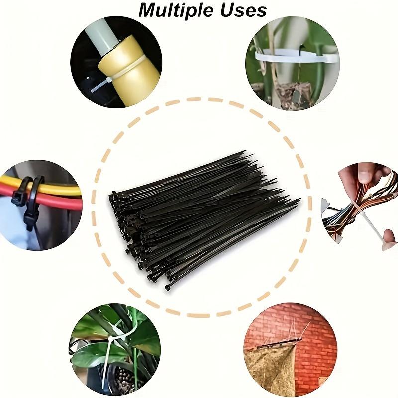 100pcs Colorful Self-locking Nylon Plastic Household Line Bundle Fixing Tie Garden Plant Bundle Fixing Handmade DIY Wiring Tie