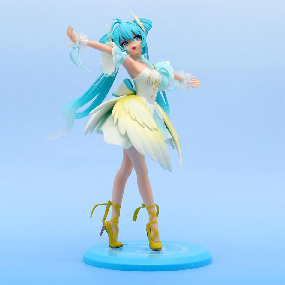 New Noble and Elegant Swan Ballet Hatsune Miku Pvc Character Model Ornament Animation Collector Statue Desktop Decoration