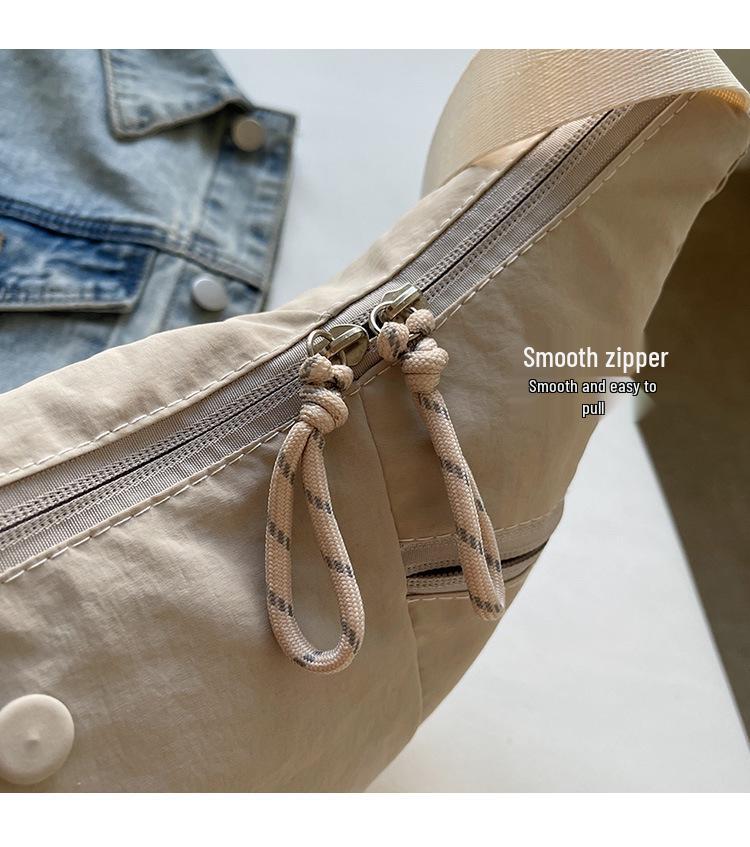 Women's Lightweight Canvas Crossbody Bag: Large Capacity, Versatile Single Shoulder Dumpling Design