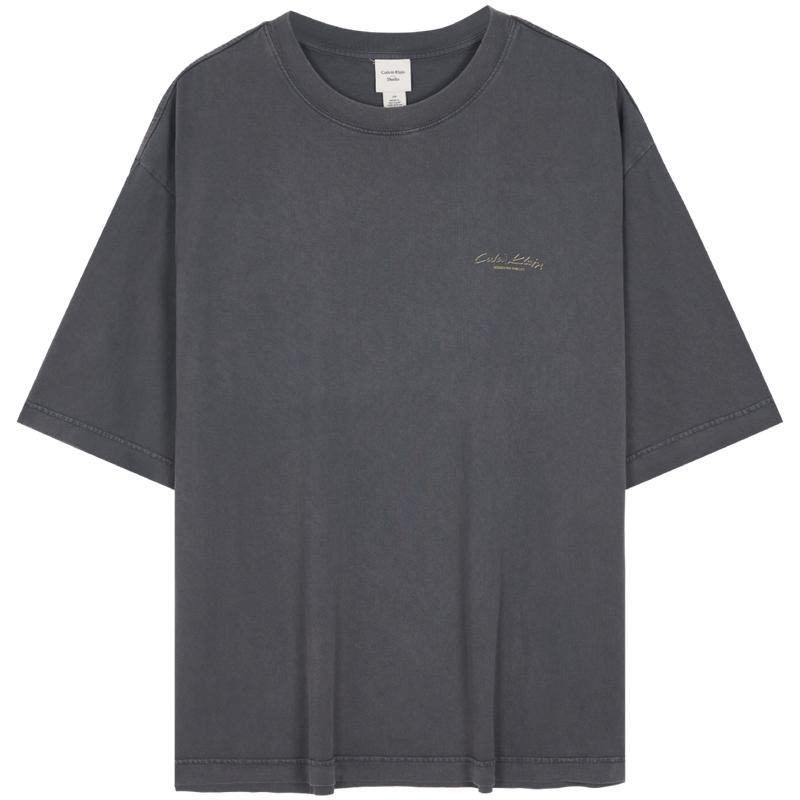 

Calvin Klein Trendy American Vintage Print Loose Cotton Short Sleeve T-Shirt Men Tops 4RD093G S