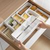 2Pcs Home Pull-Out Storage Box Drawer Telescopic Organizing Box Cosmetics Plastic Bedroom Study Partition Telescopic Box