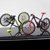 1:10 mini ötvözet kerékpármodell Diecast Metal Finger Racing Mountain Bike összecsukott kerékpáros díszek kollekció játékok gyerekeknek
