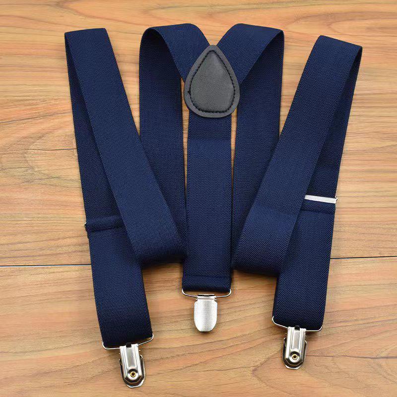 Adjustable Elastic Suspenders for Men & Women - Non-Slip Three-Clip Straps for Formal or Casual Wear