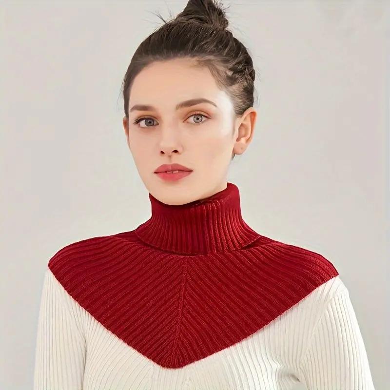 Men's and Women's Autumn and Winter Knitted Scarves High Necked Scarf Fake Collars Decorative Scarves