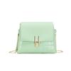 Trendy Crocodile Pattern Single Shoulder Crossbody Chain Buckle Women's Bag, Solid Color Casual Messenger Bag, One Piece.