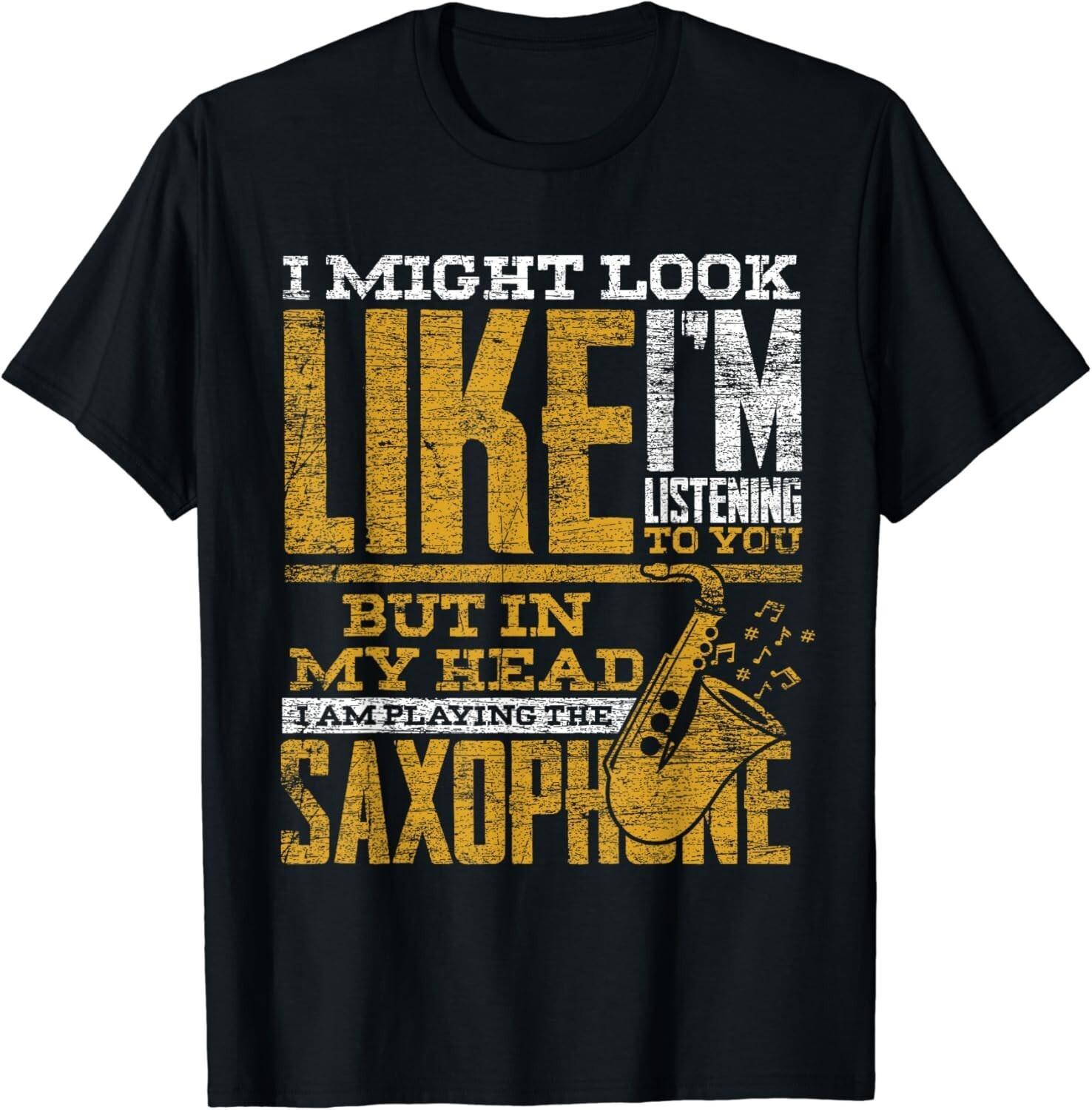 Jazz Saxophonist Gifts I m Playing The Saxophone Gift Unisex T-Shirt Mens Womens Tees Top 4XL