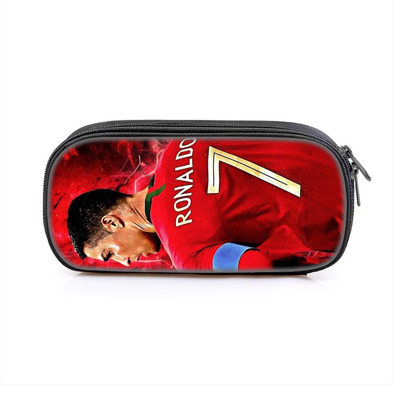 Ronaldo Astuccio per Ragazzi e Ragazze Borsa Portapenne Stella del Calcio Scatola Portapenne con Zip per Ragazzi e Ragazze Miglior Regalo Borse Cosmetiche da Donna