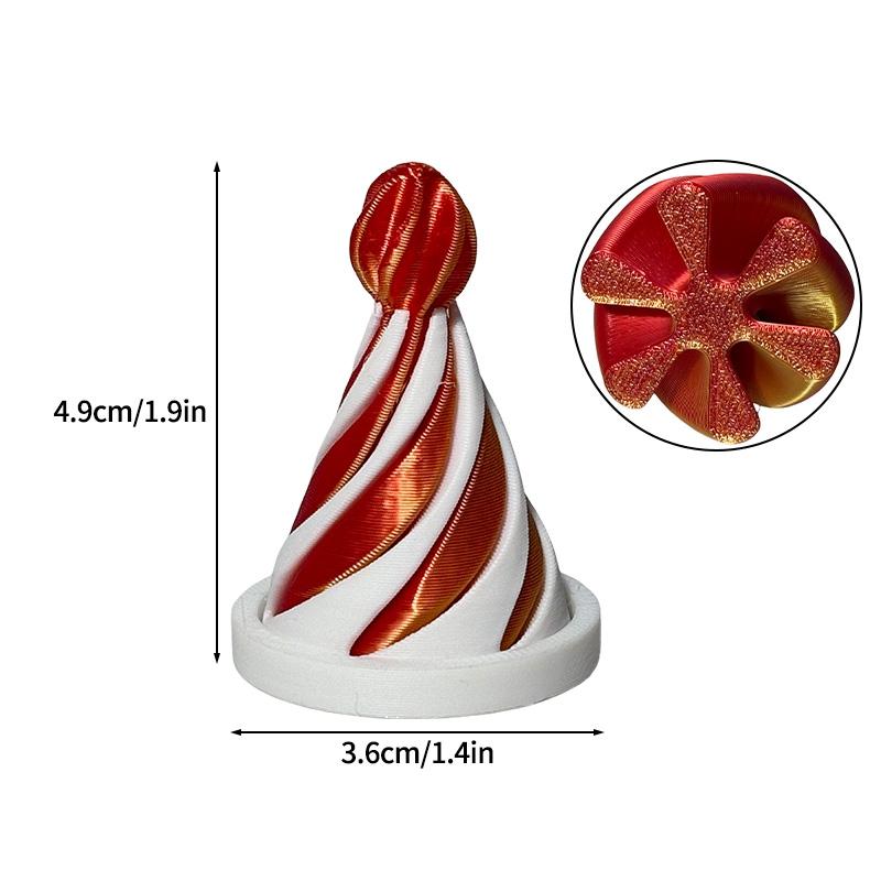 3D Printed Spiral Cone Toys Impossible Pyramid Pass Through Sculpture Mini Vortex Thread Illusion Stress Relief Screw Toys