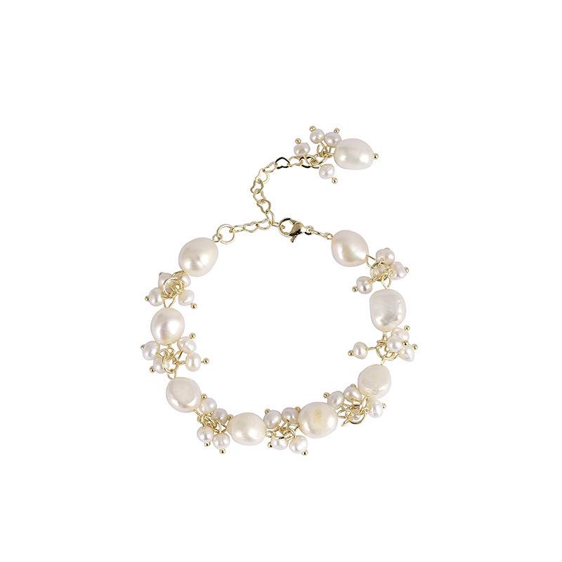 Super Fairy Baroque Irregular Freshwater Pearl Bracelet: Elegant French-Inspired Design for Women