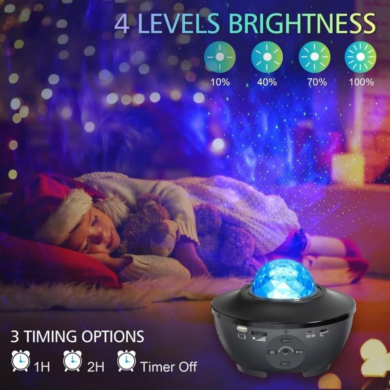 Projector Galaxy Mexllex Star Projector Remote Control Night Light Usb Bluetooth