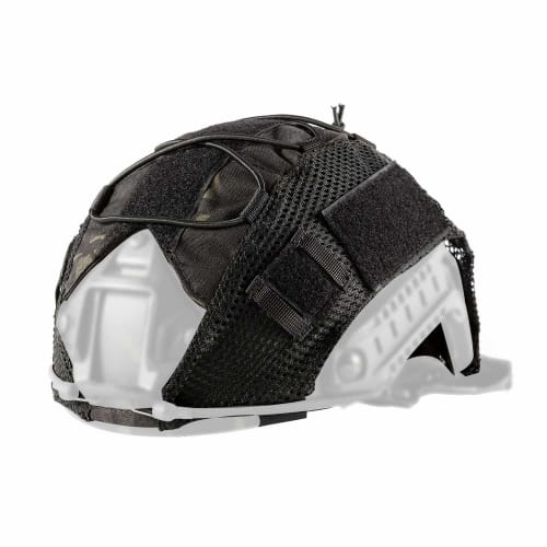 OneTigris MC Helmet Cover for Fast PJ Helmets, Black Camouflage, Airsoft Headwear