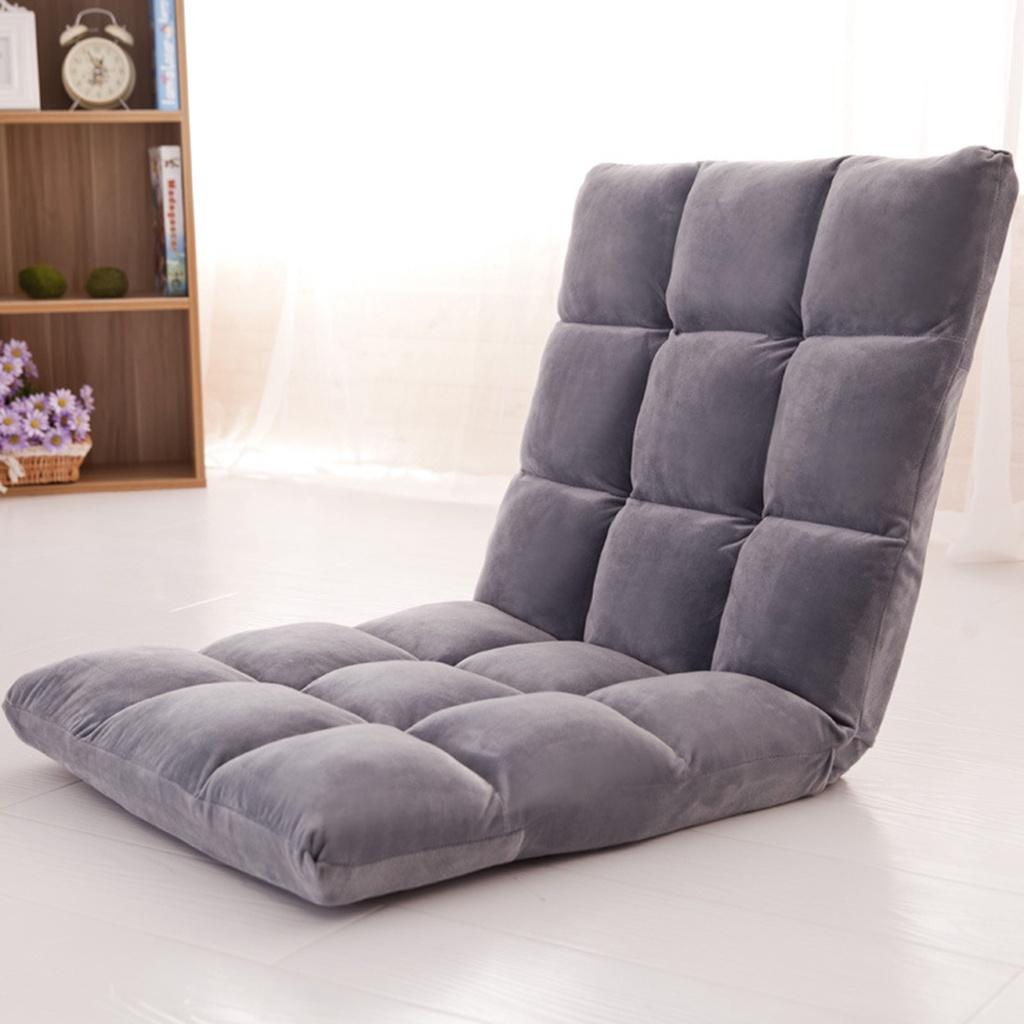 Folding Lazy Sofa Lounge Chair Seat Futon Recliner Bed Couch Tatami with 5-Speed Adjustable Backrest 15.8'' X 31.5''