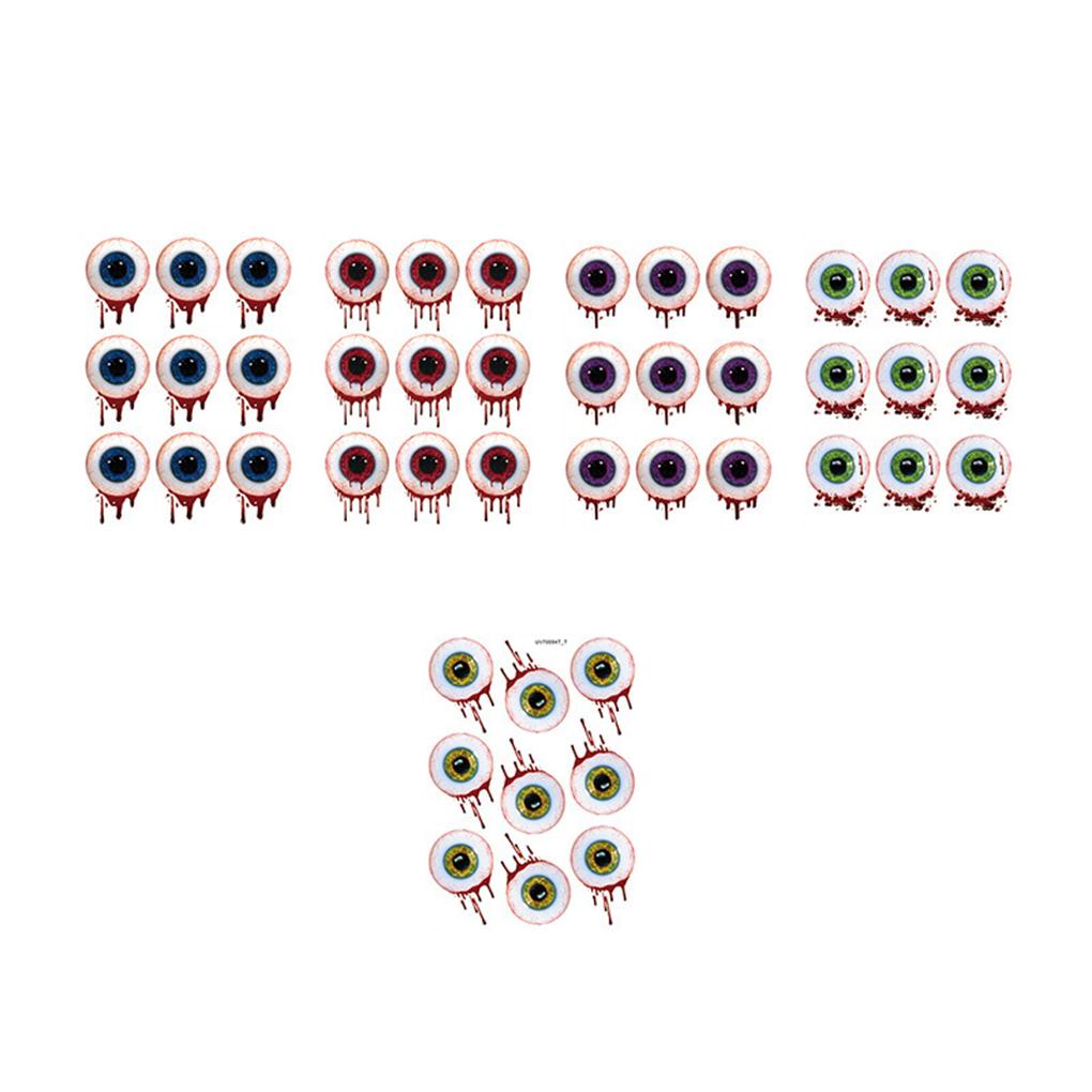 5x Scary Halloween Terrifying Eyeball Window Sticker For Party Decoration Terrifying Eyeball Sticker
