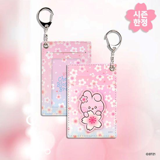

BT21 2024 ЦВІТ ВИШНІ ШКІРЯНА НАШИВКА КАРТОК COOKY