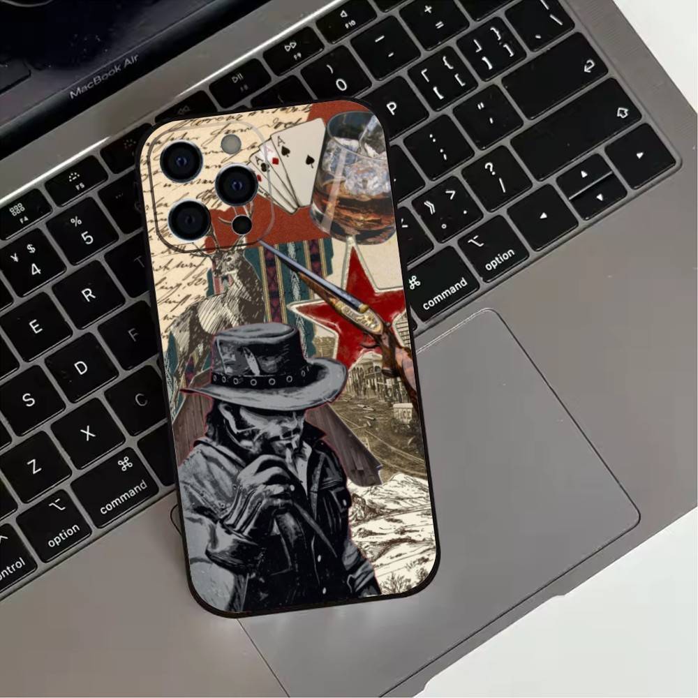 

Red Dead R-Redemption 2 Phone Case For iPhone17,16,15,14,13,12,11 Plus,Pro Max Soft Black Cover iPhone16e