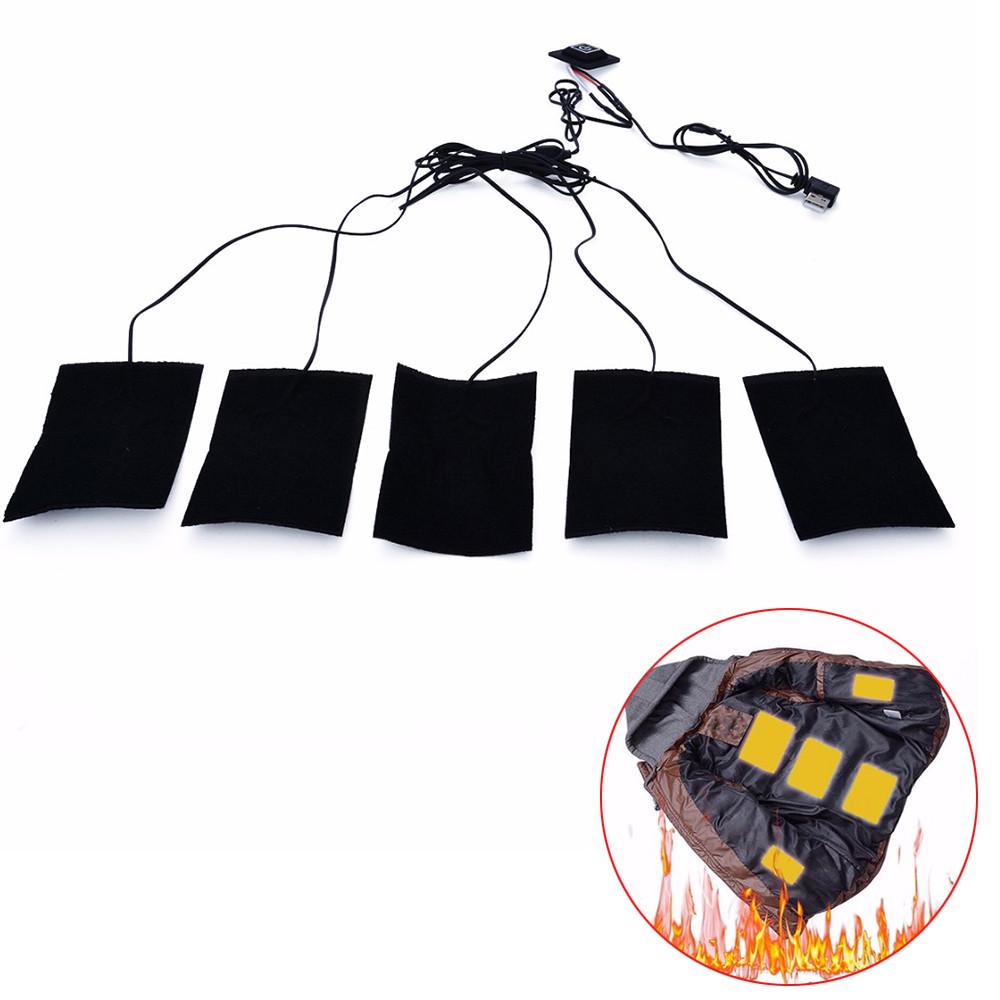 Clothes Heating Pad Electric Heating Pad for Clothing 5 in 1 USB Clothes Heating Pads Set for Winter