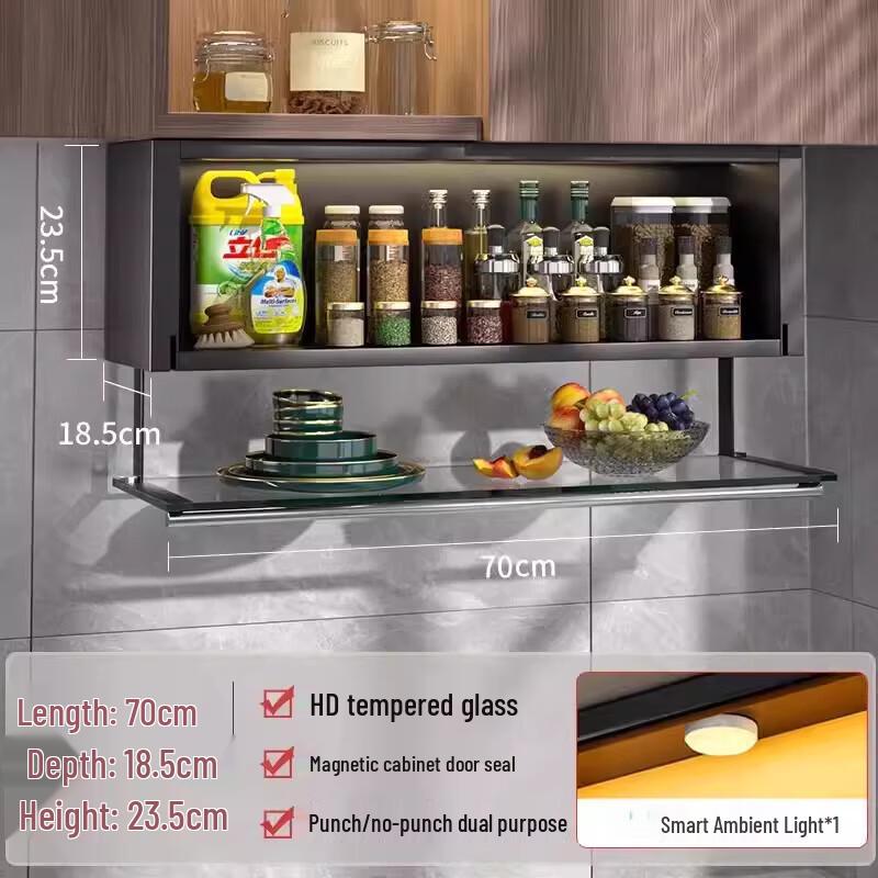 Beifu Under-Cabinet Pull-Down Storage with LED Light