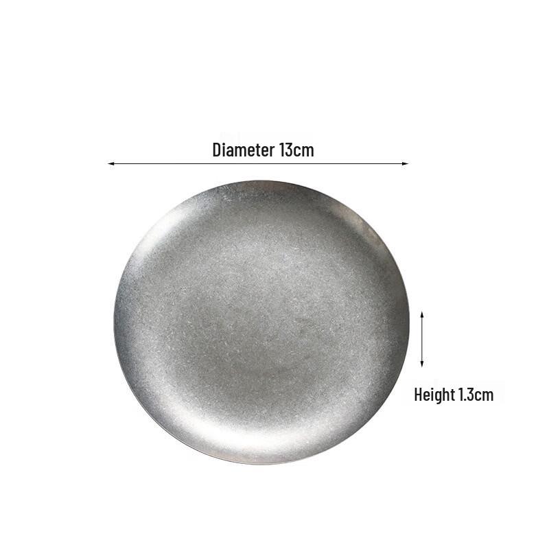 

Ru Han Retro Industrial 13cm Stainless Steel Flat Plates (Set of 3)