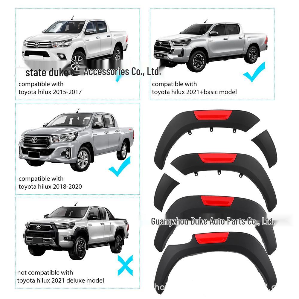 Toyota Hilux REVO Off-Road Fender Flares 2015-2021 with Reflectors