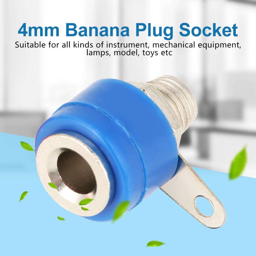 20Pcs 4mm Banana Jack Socket Mixed Colors ABS Material Panel Mount Connectors Fire Retardance Durable Test Probes Connector