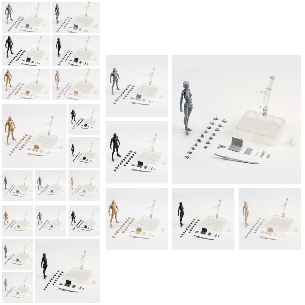 15cm Höhe Kunststoff/plastisch DIY Kombinationsfigurenmodell-Set für Heimdekoration