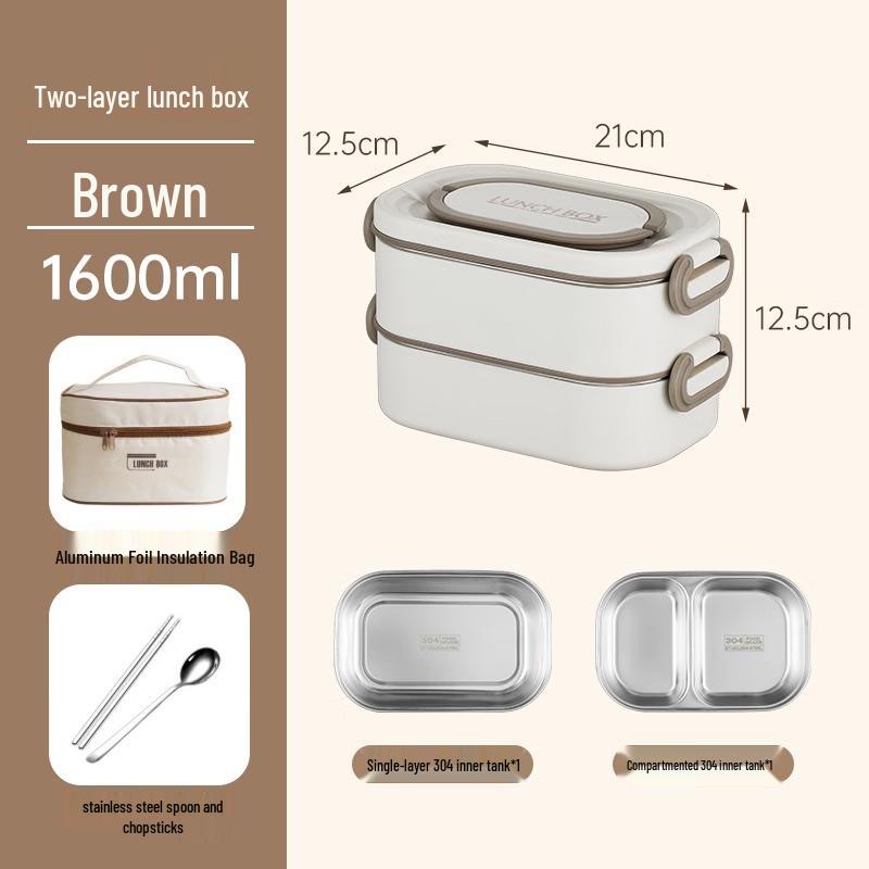 GOWKE 304 Stainless Steel Multi-Layer Insulated Lunch Box