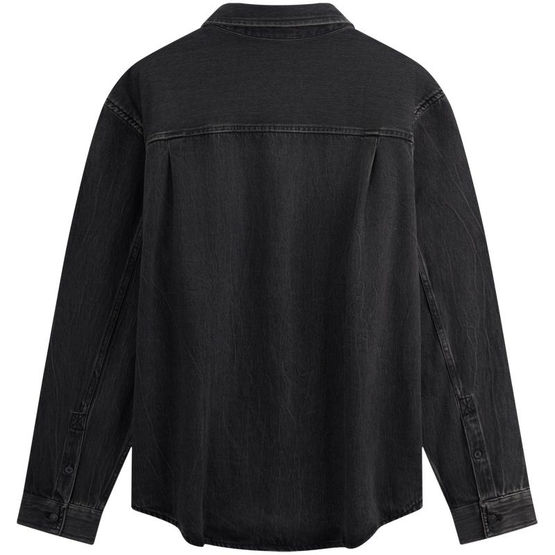 Calvin Klein American Vintage Style Pure Cotton Casual Long Sleeve Shirt Men Shirts Black 4RB995G