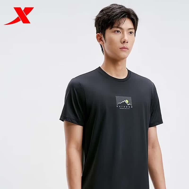 XTEP Men s Versatile Sport Short Sleeve Knit T-Shirt L