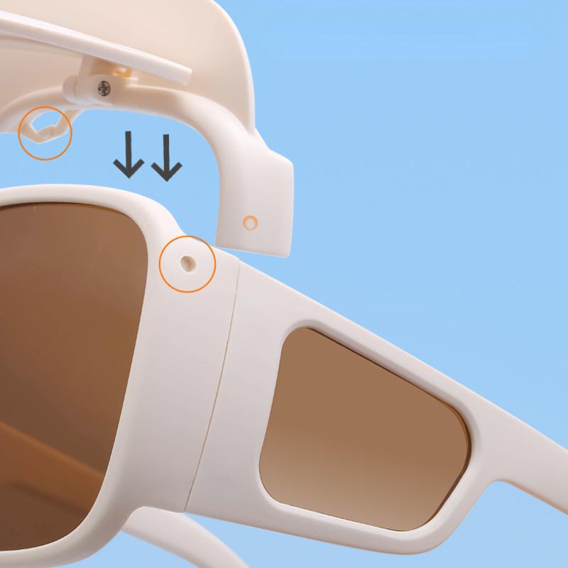 Polarized Sunglasses Multifunctional Anti Sunburn Sun Glasses with Sun Visor Men Women Outdoor Camping Fishing Shades Eyewear