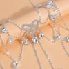 Fashionable Rhinestones Layered Chest Jewelry Trendy Bowknot Design Body Chain Jewelry For Pool Parties Night Event