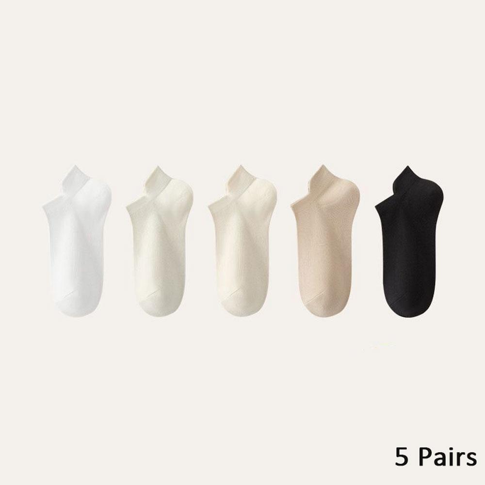 

5 пар модных хлопковых носков Y2K для женщин, нескользящие, дышащие, однотонные носки Harajuku цвета конфет One Size